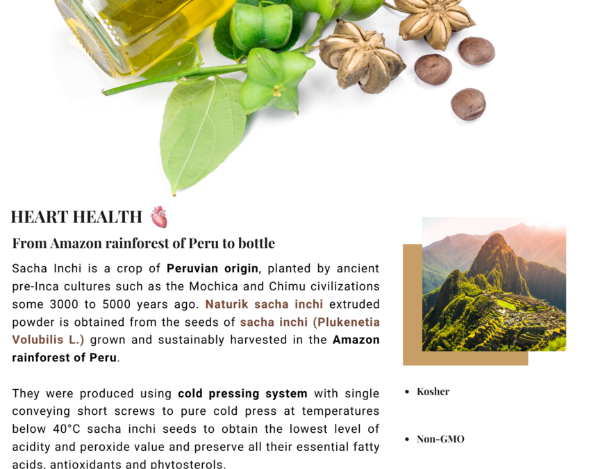 King of Omega-3 – Sacha Inchi Oil