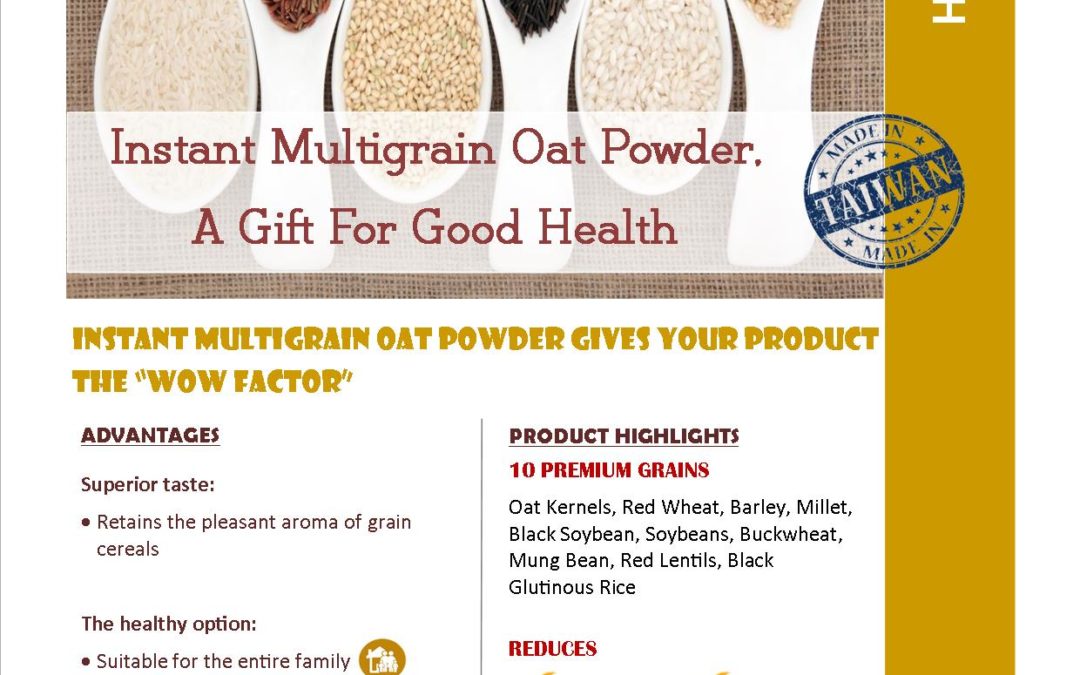 Instant Multigrain Oat Powder, A Gift For Good Health
